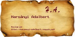 Harsányi Adalbert névjegykártya